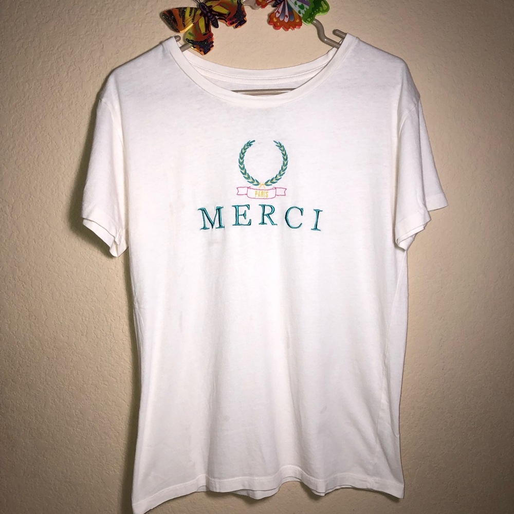 Pacsun Desert Dreamer Merci Paris Embroidered Tee, Medium, pre-owned